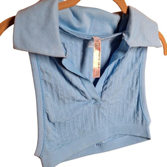 Urban outfitters out from under break point collared bra top m/l cropped ribbed - Picture 5 of 5